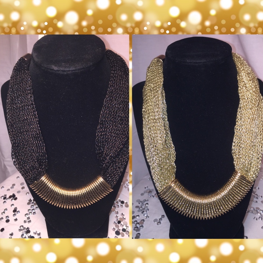 Black or Gold Mesh necklace